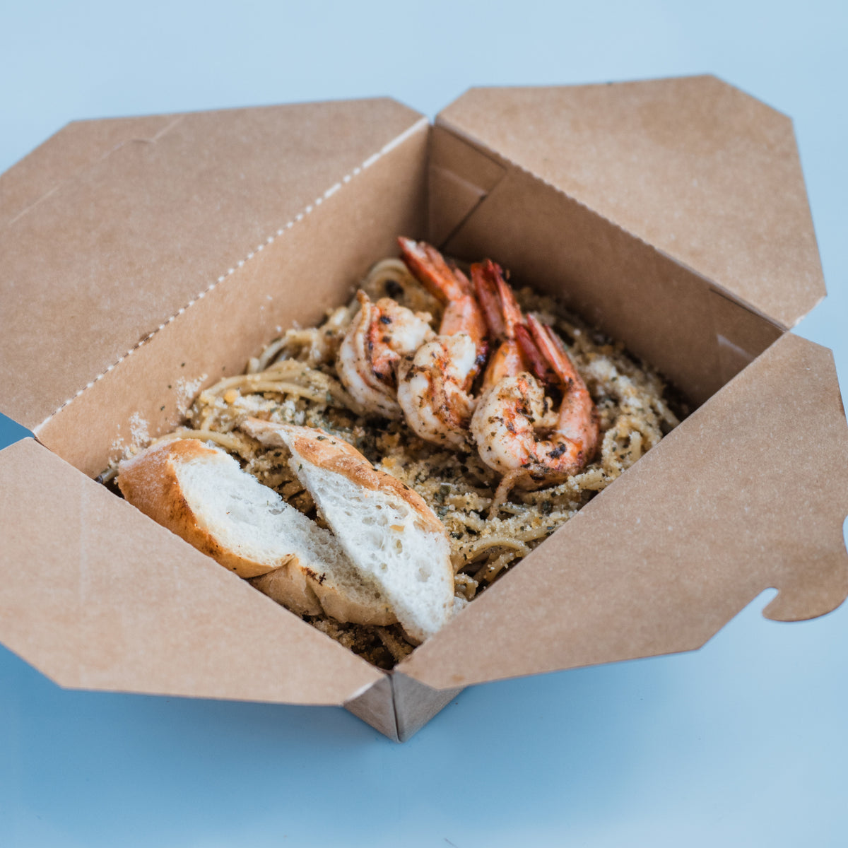 Aglio Olio & Buttered Shrimp Spaghetti