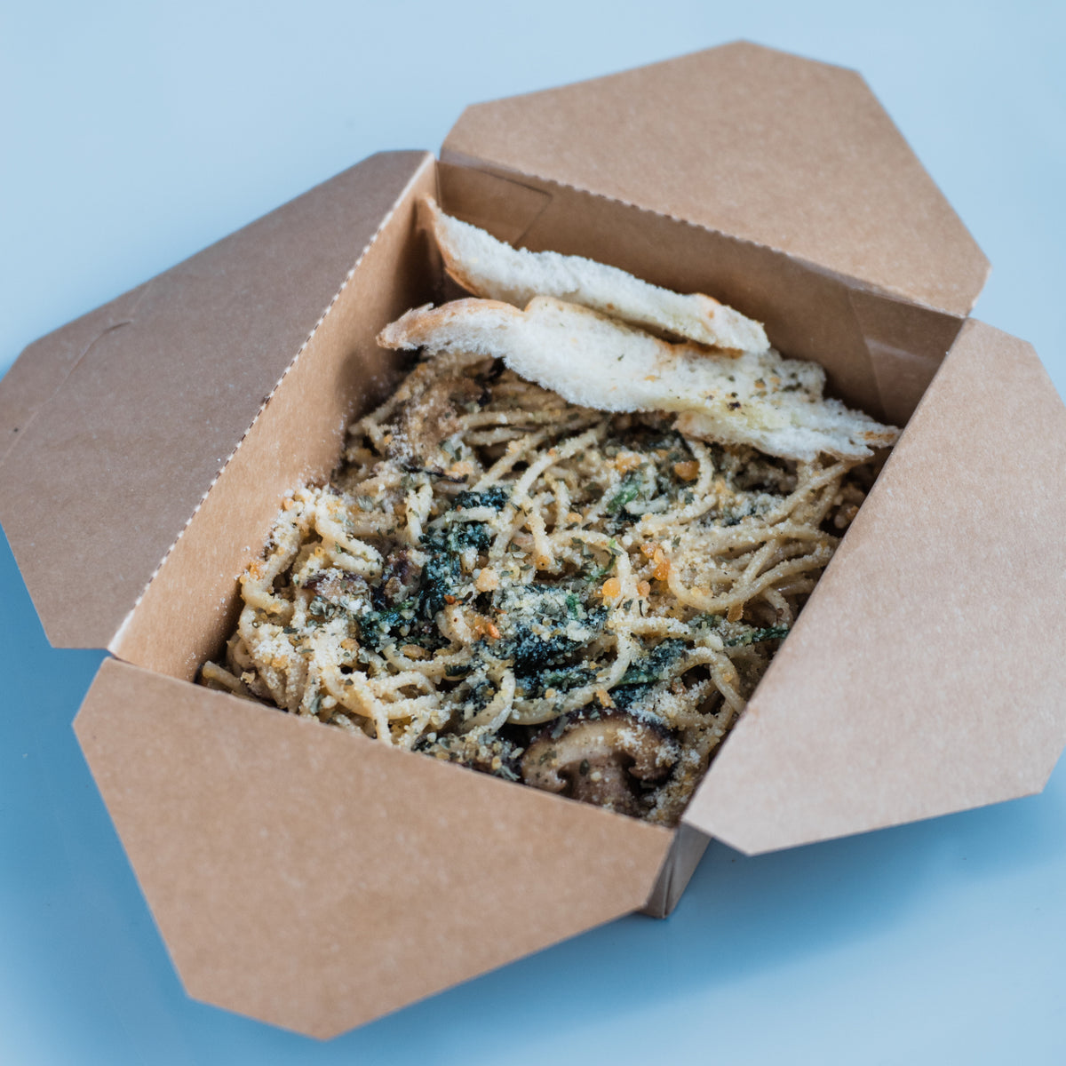 Spinach & Mushroom Spaghetti