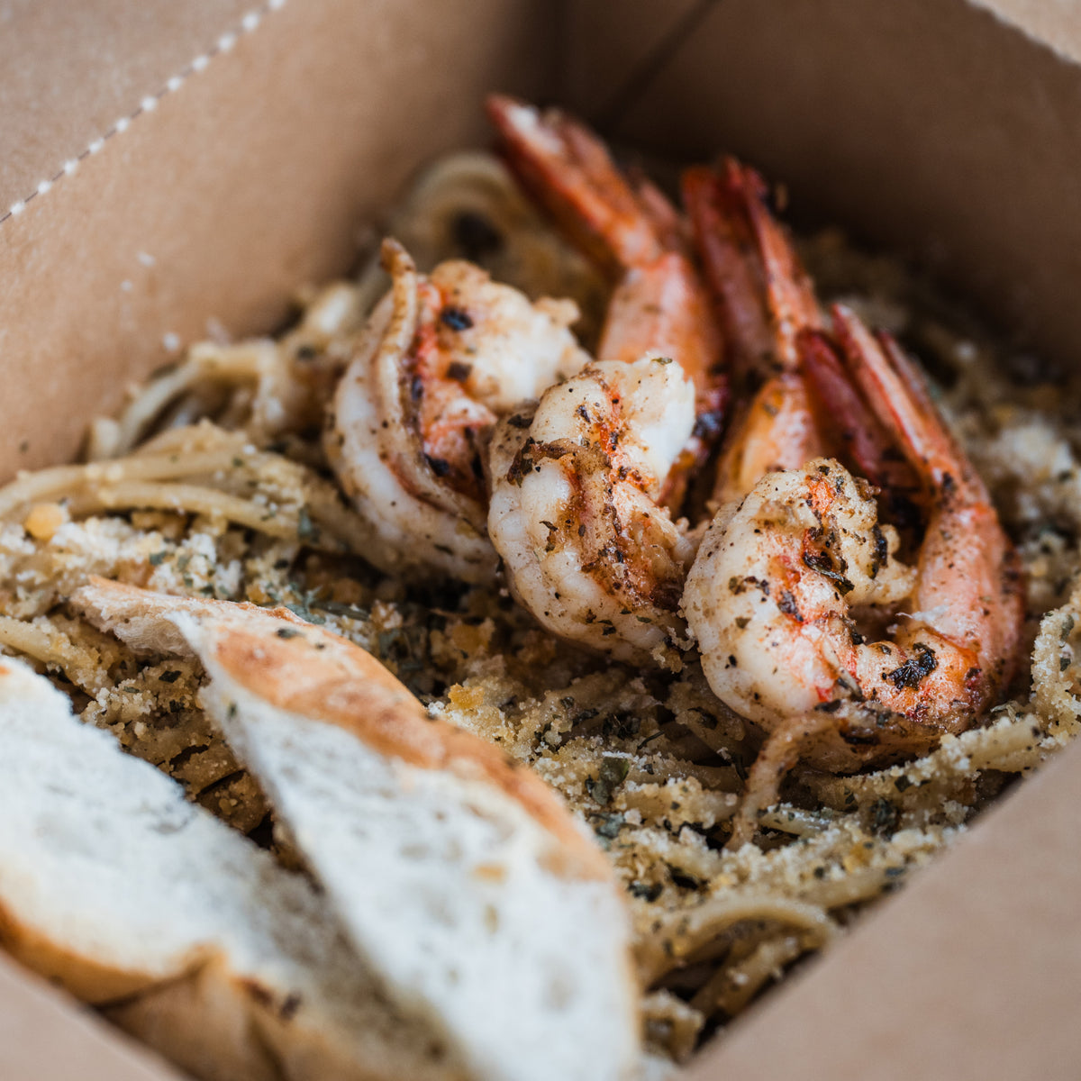 Aglio Olio & Buttered Shrimp Spaghetti
