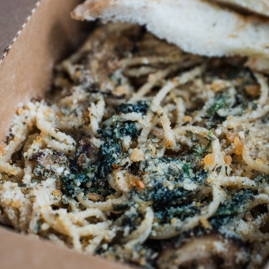 Spinach & Mushroom Spaghetti